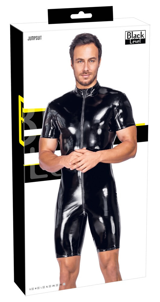 LEVEL - SHORT VINYL JUMPSUIT