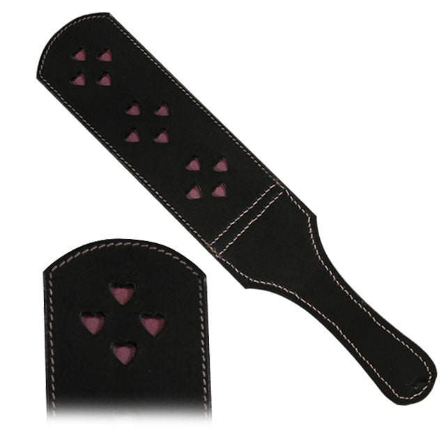 RUFF DOGGIE STYLES - DOUBLE HEART SLAPPER (LEATHER)