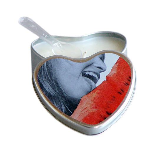 EARTHLY BODY HEMP SEED EDIBLE MASSAGE CANDLE WATERMELON 4 OZ.