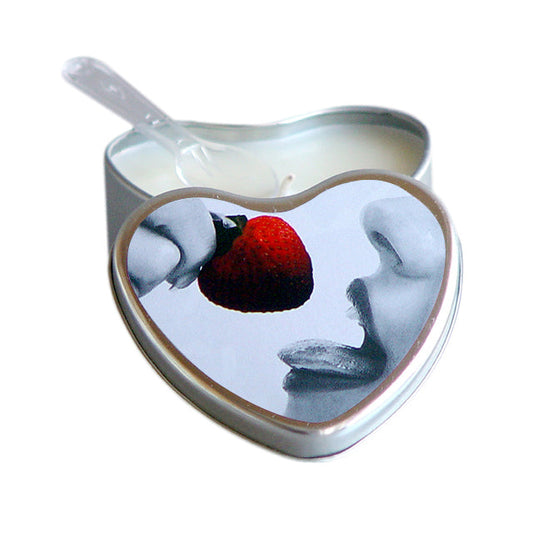 EARTHLY BODY - HEMP SEED EDIBLE MASSAGE CANDLE STRAWBERRY 4 OZ.