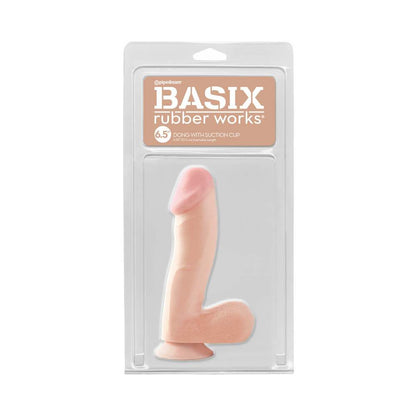 PIPEDREAM - BASIX RUBBER WORKS 6.5 IN. DONG WITH BALLS & SUCTION CUP BEIGE