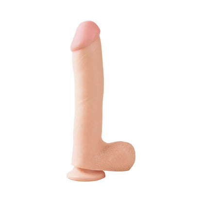 PIPEDREAM - BASIX RUBBER WORKS DONG DE 10 PULGADAS CON TESTÍCULOS Y VENTOSA BEIGE