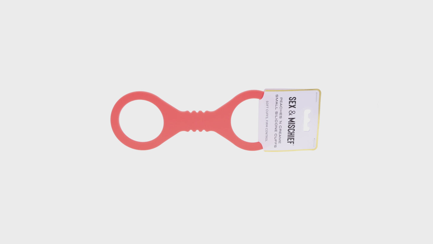 SPORTSHEETS SEX & MISCHIEF PEACHES ''N CREAME SMALL SILICONE CUFFS