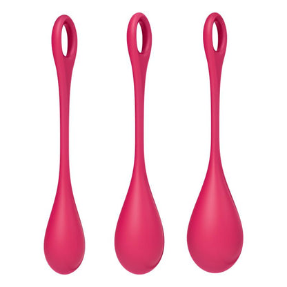 SATISFYER - 3 PELVIC FLOOR BALL PACK YONI POWER 1 RED