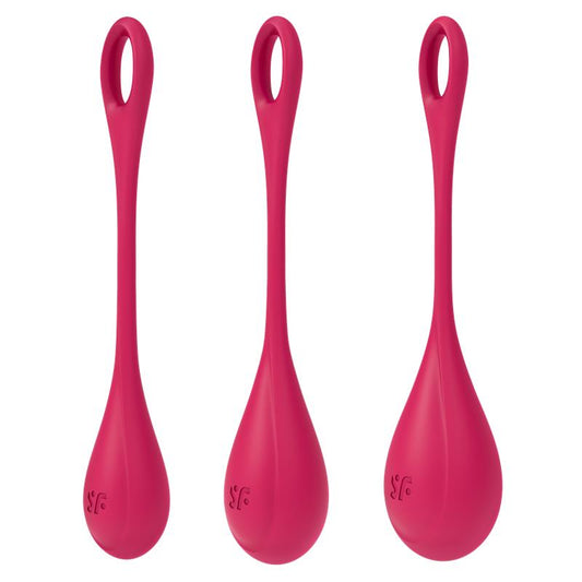 SATISFYER - 3 PELVIC FLOOR BALL PACK YONI POWER 1 RED