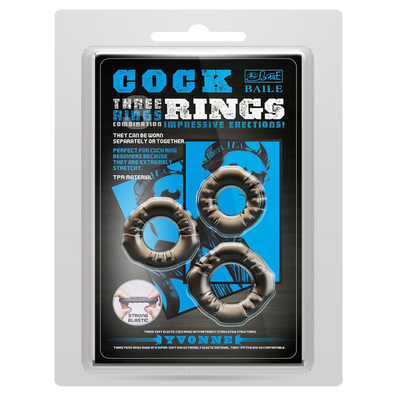 BAILE - 3 SET COCK RING