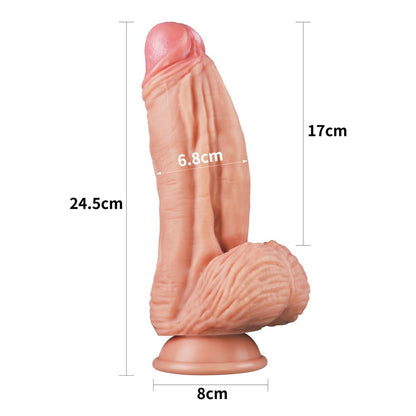 LOVETOY - 10" DUAL-LAYERED SILICONE COCK