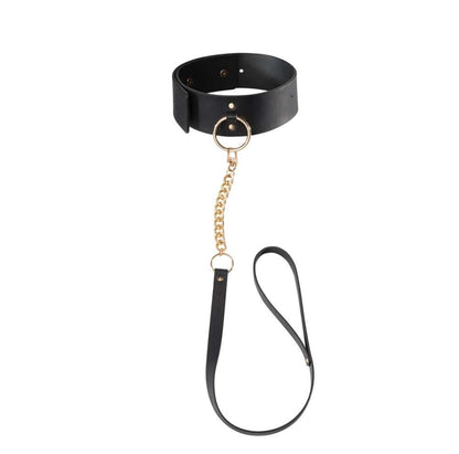 BIJOUX INDISCRETS - MAZE WIDE CHOKER WITH LEASH BLACK