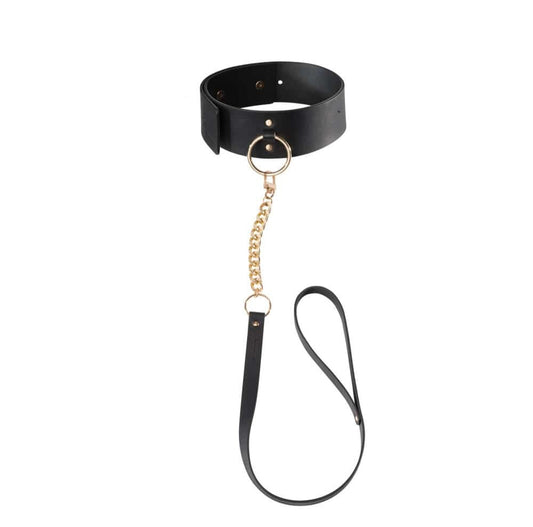 BIJOUX INDISCRETS - MAZE WIDE CHOKER WITH LEASH BLACK