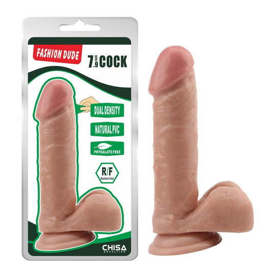 CHISA NOVELTIES - FASHION DUDE 7.9 INCH COCK FLESH