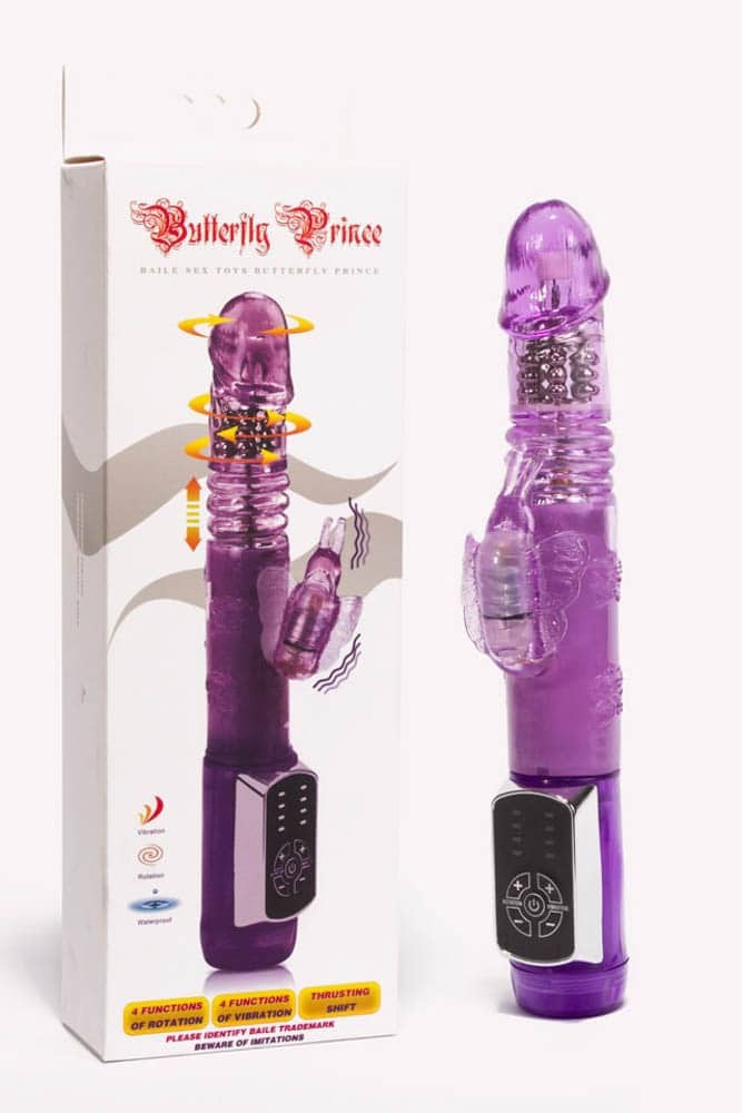 DEBRA - BUTTERFLY PRINCE RABBIT VIBRATOR PURPLE