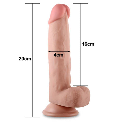 LOVETOY - 8'' SLIDING SKIN DUAL LAYER DONG
