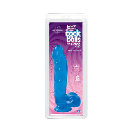 JELLY JEWEL COCK/BALLS SUCT. (SAPPHIRE)