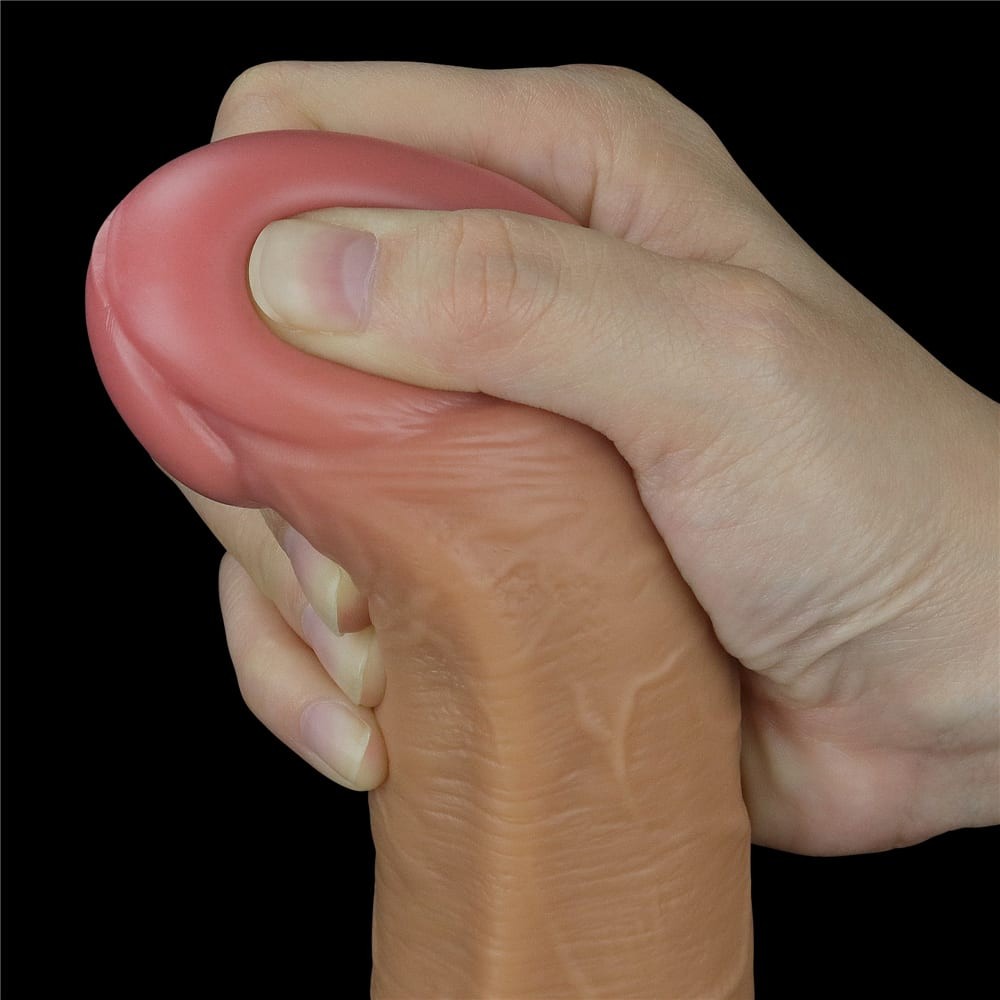 LOVETOY - 10'' DUAL LAYERED PLATINUM SILICONE ROTATOR