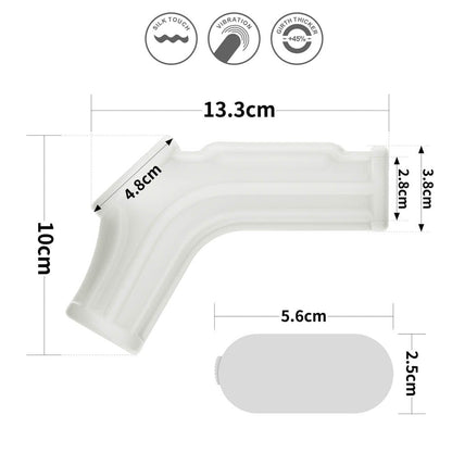 LOVETOY - VIBRATING SILK KNIGHTS RING WITH SCROTUM SLEEVE (WHITE) II