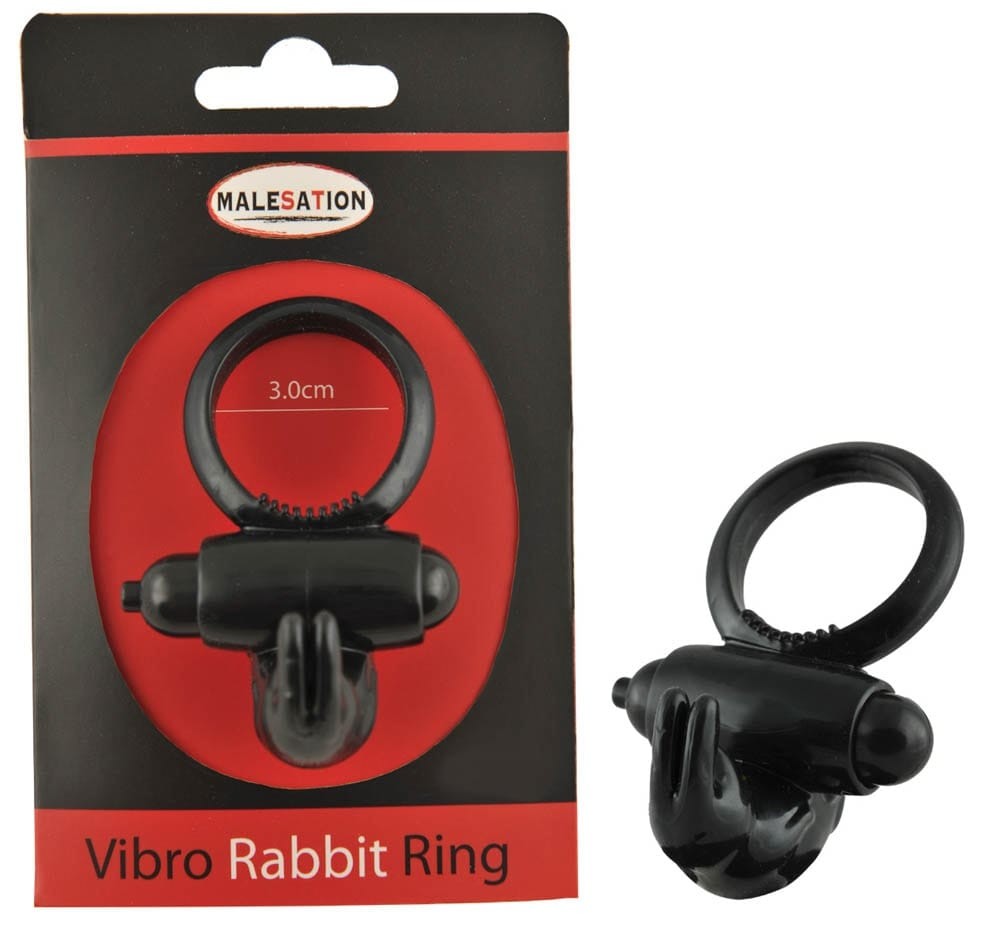 MALESATION - MALESATION VIBRO RABBIT RING BLACK
