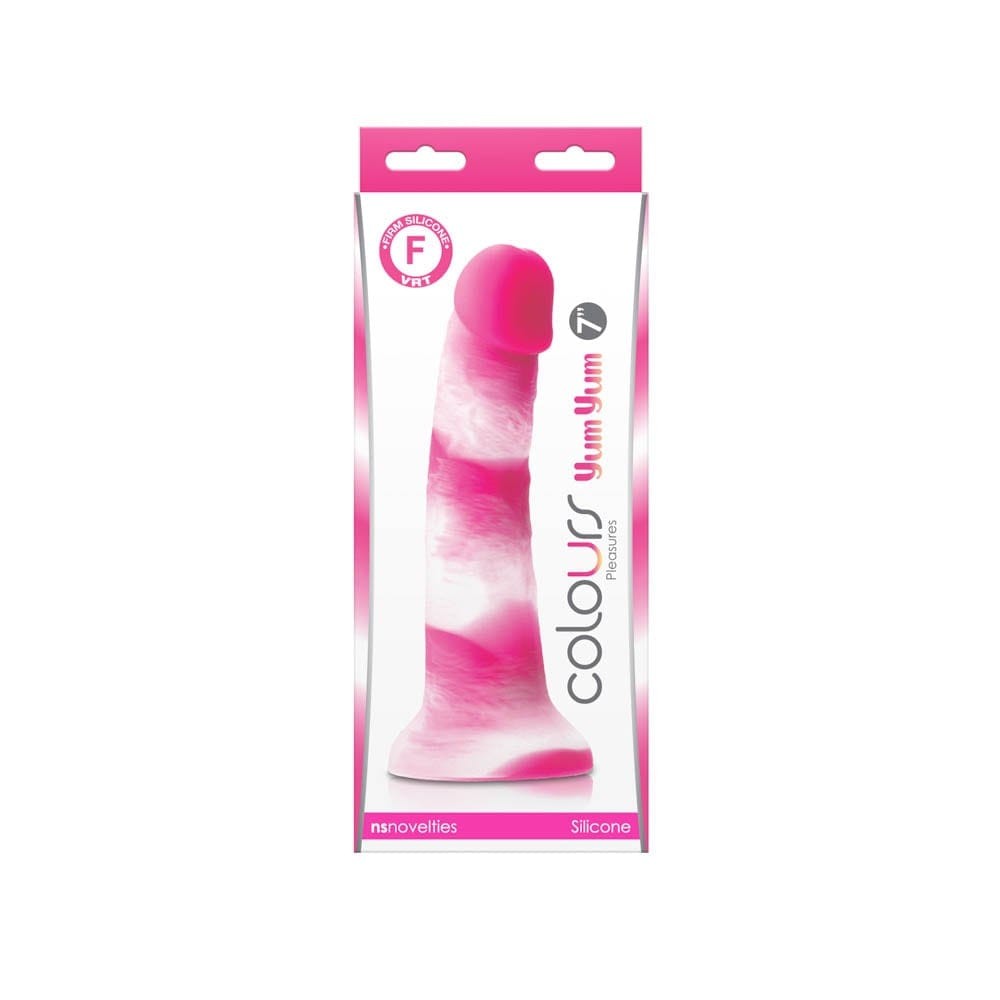 NS TOYS - COLOURS - PLEASURES - YUM YUM  7" DILDO - PINK_B0O25_3