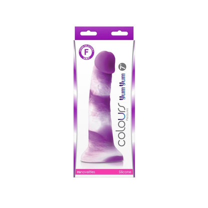 NS TOYS - COLOURS - PLEASURES - YUM YUM  7" DILDO - PURPLE_B0O25_3