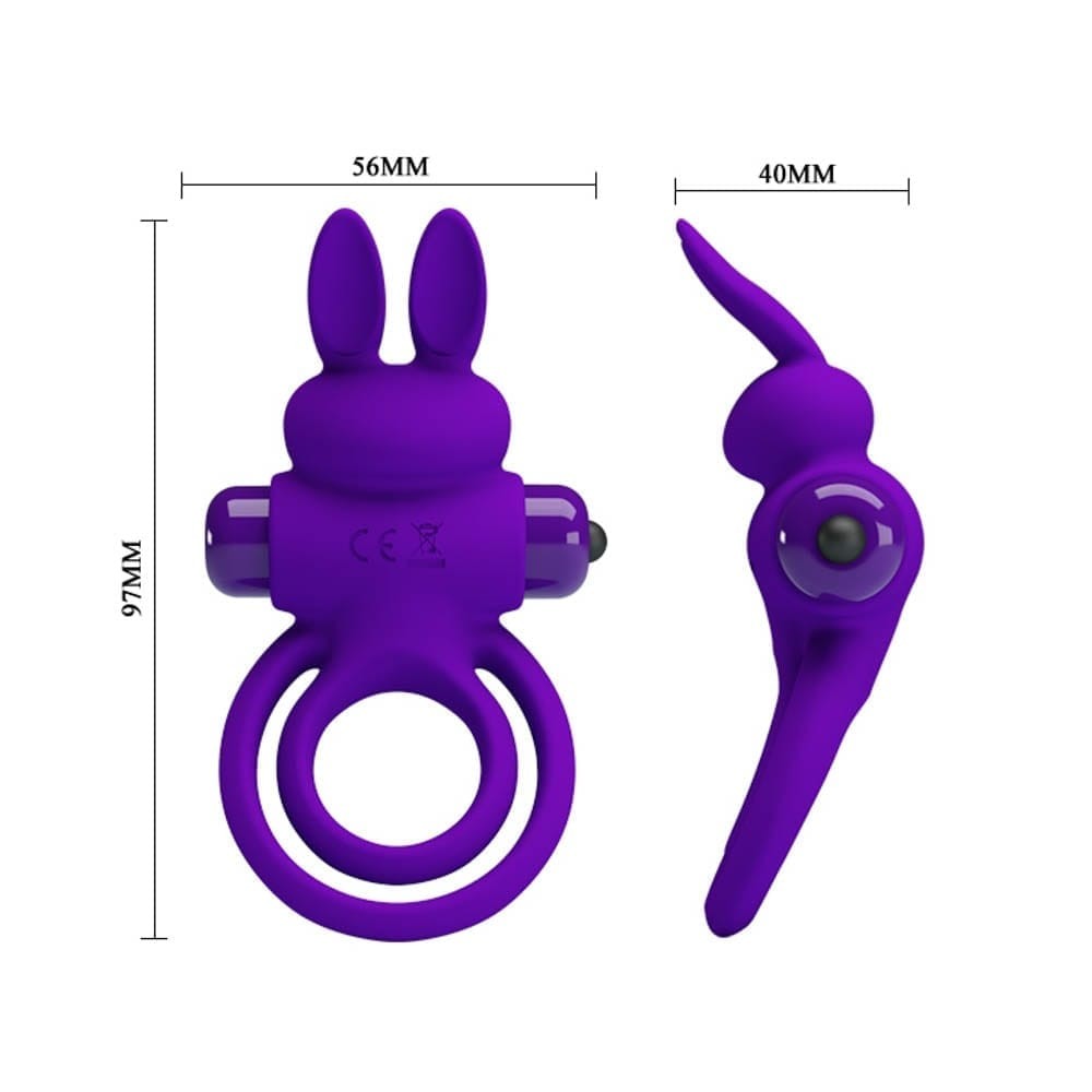 PRETTY LOVE - PRETTY LOVE VIBRANT PENIS RING 3 PURPLE