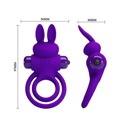 PRETTY LOVE - PRETTY LOVE VIBRANT PENIS RING 3 PURPLE