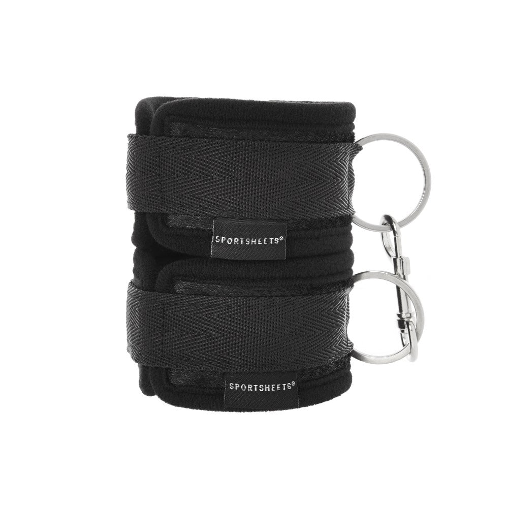 SPORTSHEETS - SOFT CUFFS WITH VELCRO STRAPS BLACK