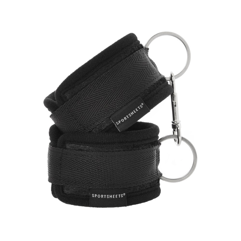 SPORTSHEETS - SOFT CUFFS WITH VELCRO STRAPS BLACK