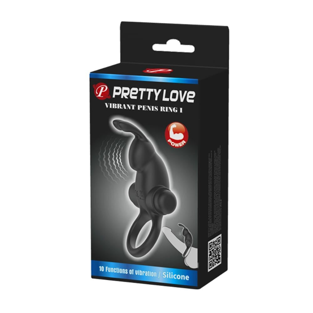 PRETTY LOVE - PRETTY LOVE VIBRANT PENIS RING 1 BLACK