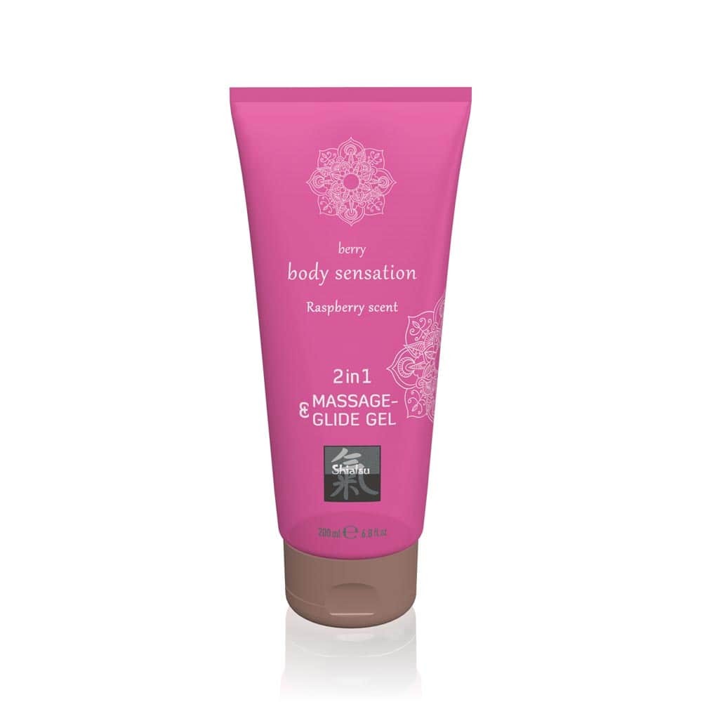 SHIATSU - MASSAGE- & GLIDE GEL 2 IN 1 - RASPBERRY SCENT 200ML