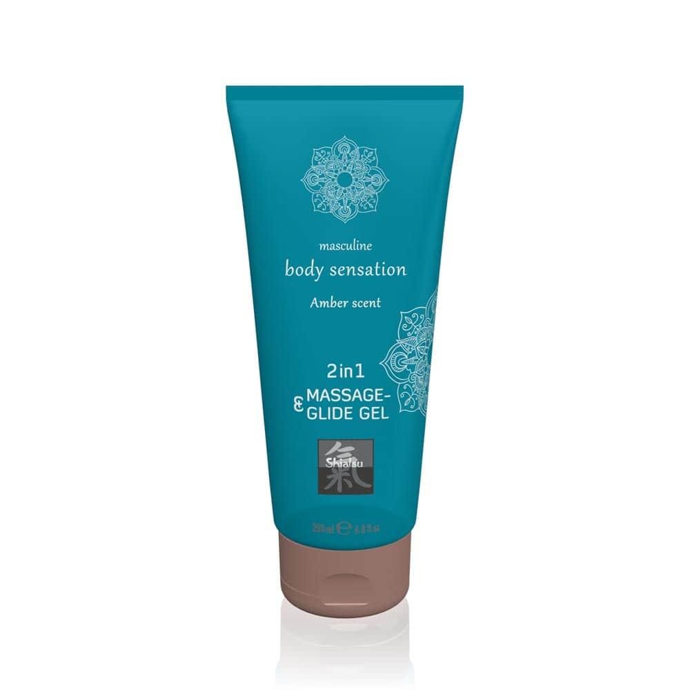 SHIATSU - MASSAGE- & GLIDE GEL 2 IN 1 - AMBER SCENT 200ML