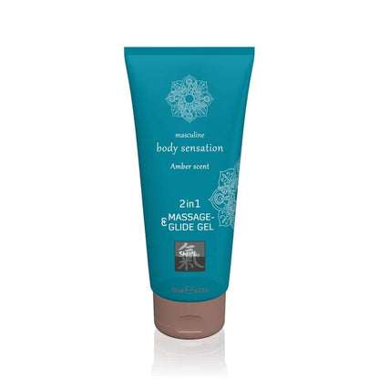 SHIATSU - MASSAGE- & GLIDE GEL 2 IN 1 - AMBER SCENT 200ML