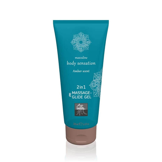 SHIATSU - MASSAGE- & GLIDE GEL 2 IN 1 - AMBER SCENT 200ML