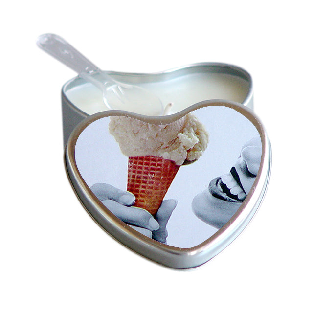 EARTHLY BODY HEMP SEED EDIBLE MASSAGE CANDLE VANILLA 4 OZ.