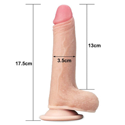 LOVETOY - 7'' SLIDING SKIN DUAL LAYER DONG