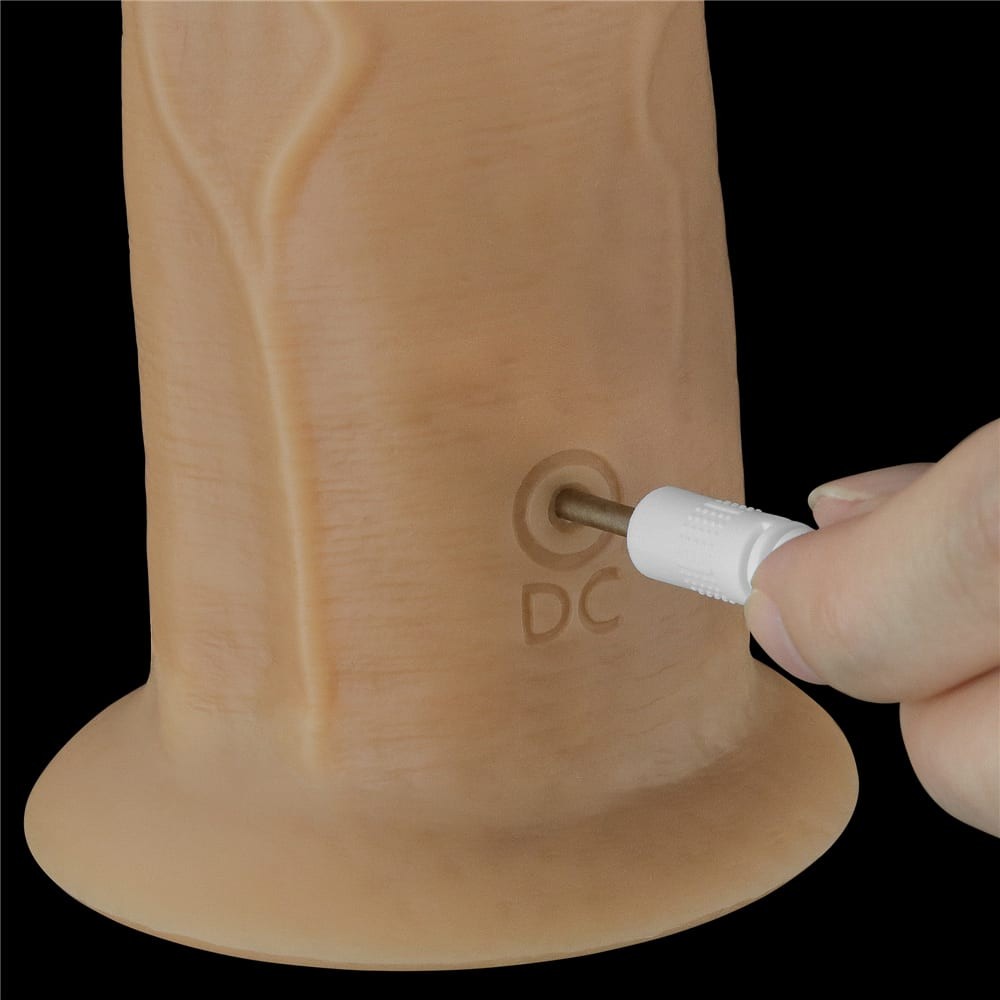 LOVETOY - 8.0'' DUAL LAYERED PLATINUM SILICONE ROTATOR