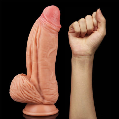 LOVETOY - 10" DUAL-LAYERED SILICONE COCK