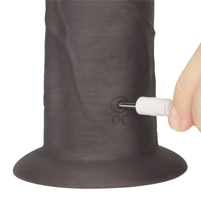 LOVETOY - 10'' DUAL LAYERED SILICONE ROTATOR BROWN