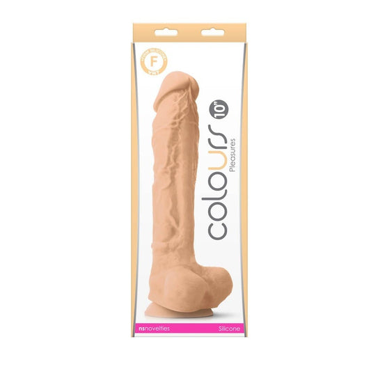 NS TOYS - COLOURS - PLEASURES - 10" DILDO - WHITE_B0O25_2
