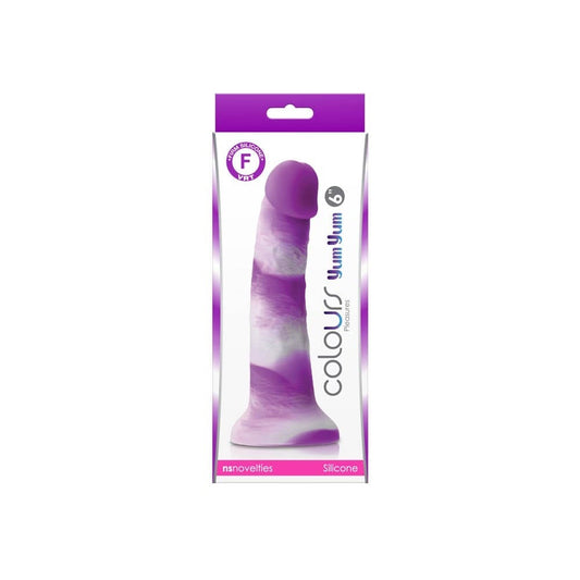 NS TOYS - COLOURS - PLEASURES - YUM YUM  6" DILDO - PURPLE