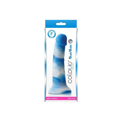 NS TOYS - COLOURS - PLEASURES - YUM YUM  6" DILDO - BLUE_B0O25_3