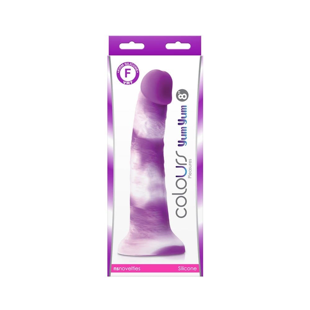 NS TOYS - COLOURS - PLEASURES - YUM YUM  8" DILDO - PURPLE