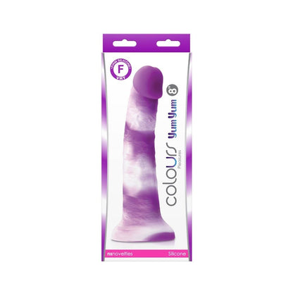 NS TOYS - COLOURS - PLEASURES - YUM YUM  8" DILDO - PURPLE