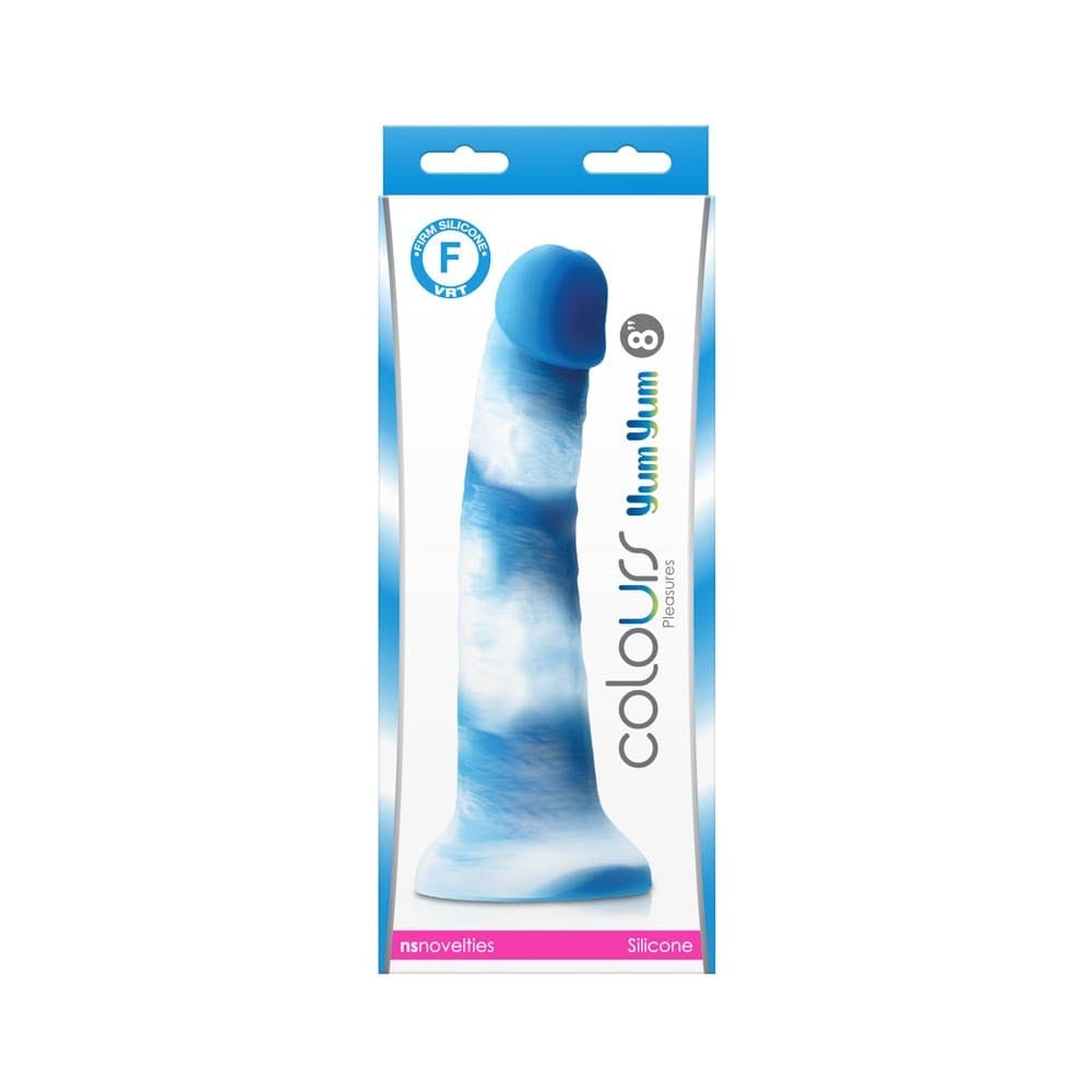 NS TOYS - COLOURS - PLEASURES - YUM YUM  8" DILDO - BLUE_B15O25_3