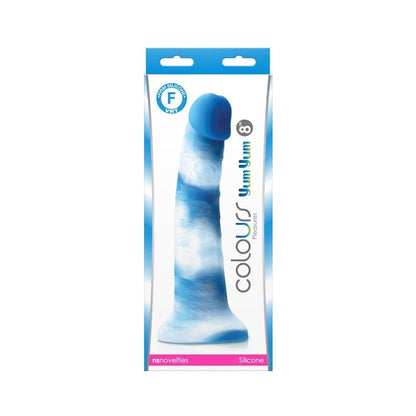 NS TOYS - COLOURS - PLEASURES - YUM YUM  8" DILDO - BLUE_B15O25_3