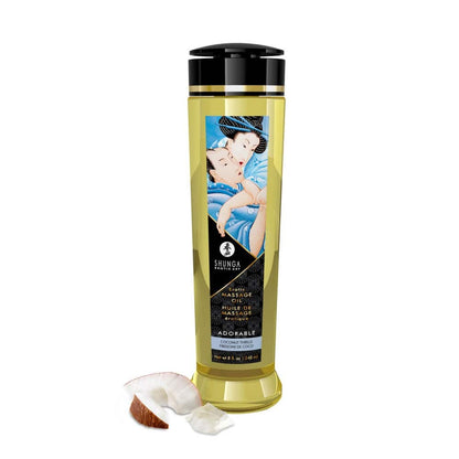 SHUNGA - EROTIC MASSAGE OIL 240 ML / 8 OZ COCONUT THRILLS