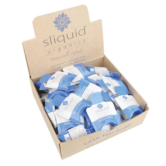 SLIQUID - ORGANICS NATURAL LUBRICANT PILLOWS (60 PILLOWS PER DISPLAY)