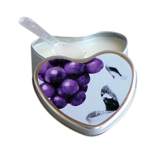 EARTHLY BODY - HEMP SEED EDIBLE MASSAGE CANDLE GRAPE 4 OZ.