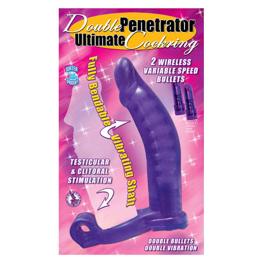 DOUBLE PENETRATOR BENDABLE C-RING (PURPLE)