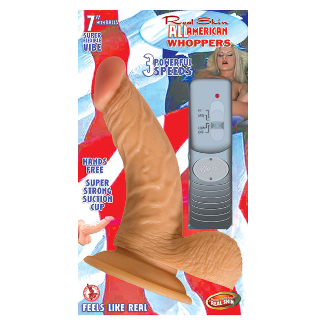 NASSTOYS - ALL AMERICAN WHOPPERS 7IN. VIBRATING DONG WITH BALLS