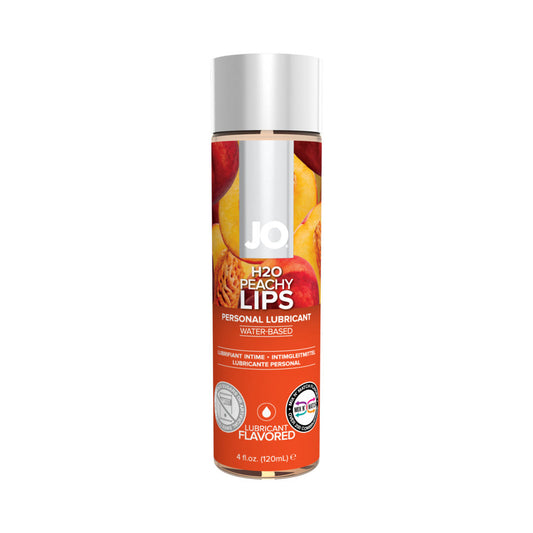 JO H2O PEACHY LIPS FLAVORED WATER-BASED LUBRICANT 4 OZ.