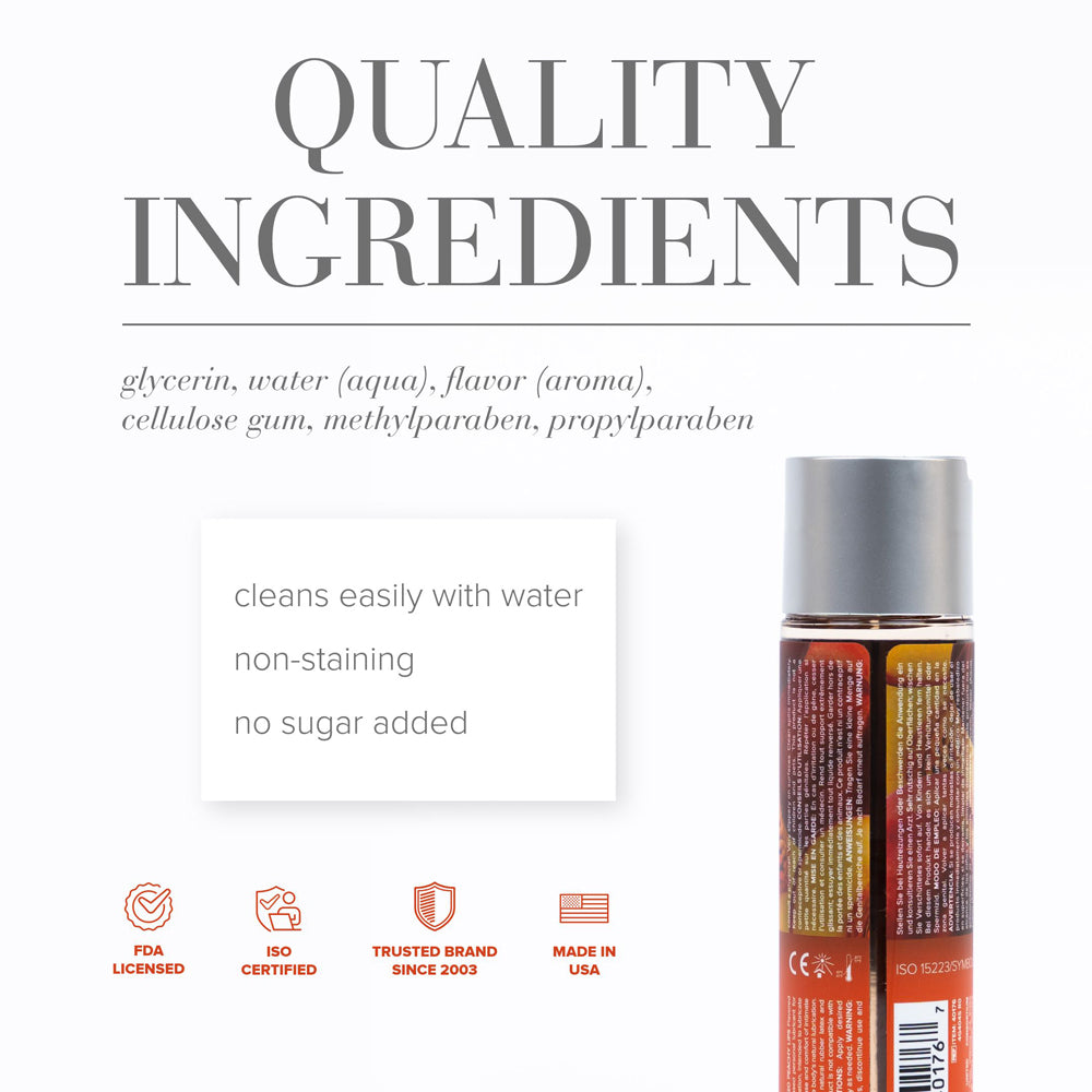 SYSTEM JO - JO H2O PEACHY LIPS FLAVORED WATER-BASED LUBRICANT 4 OZ.